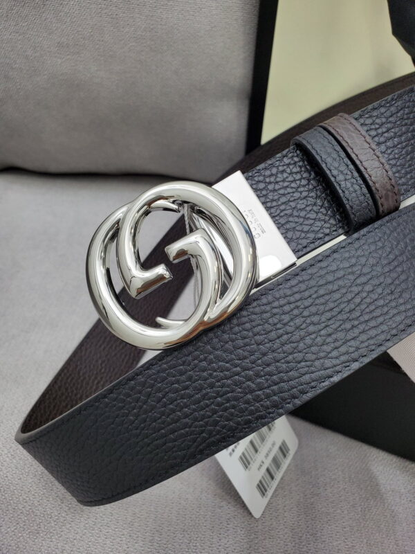 1:1 Replica Gucci Belt With Interlocking G Buckle Black For Women, Women Belt