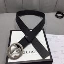 1:1 Replica Gucci Belt With Interlocking G Buckle Black For Women, Women Belt ‎368186 BGH0N 1000