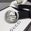 1:1 Replica Gucci Belt With Interlocking G Buckle Black For Women, Women Belt ‎368186 BGH0N 1000