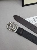 1:1 Replica Gucci Belt With Interlocking G Buckle Black For Women, Women Belt