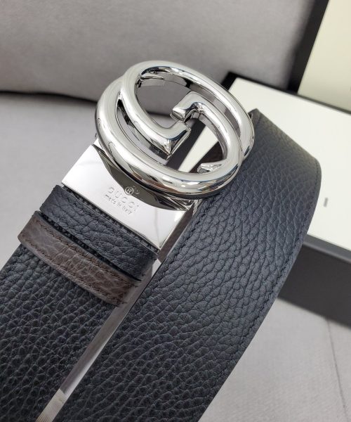 1:1 Replica Gucci Belt With Interlocking G Buckle Black For Women, Women Belt