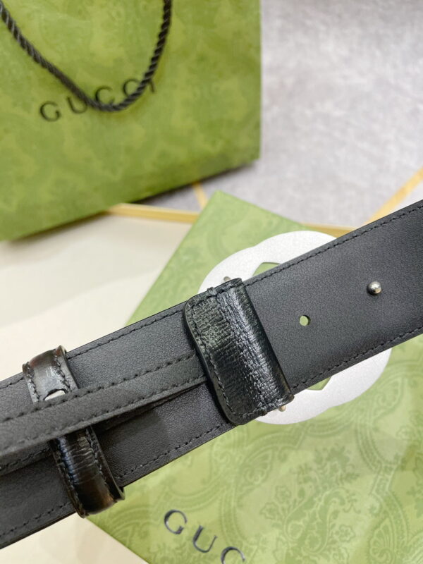 1:1 Replica Gucci Belt With Interlocking G Buckle Black For Women, Women Belt