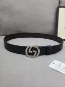 1:1 Replica Gucci Belt With Interlocking G Buckle Black For Women, Women Belt