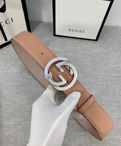 1:1 Replica Gucci Belt With Interlocking G Buckle Brown GG, Women Belt ‎370717