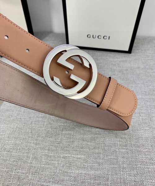 1:1 Replica Gucci Belt With Interlocking G Buckle Brown GG, Women Belt ‎370717