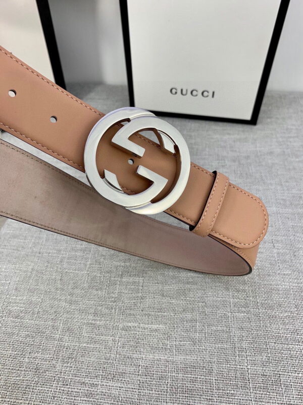 1:1 Replica Gucci Belt With Interlocking G Buckle Brown GG, Women Belt ‎370717