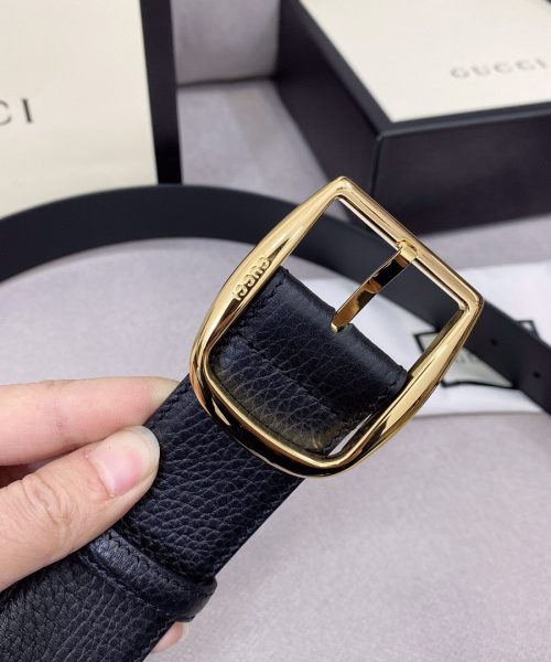 1:1 Replica Gucci Belt With Rectangular Buckle Black For Women, Women Belt