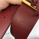 1:1 Replica Gucci Belt With Snakeskin Double G Buckle Red For Women, Women Belt