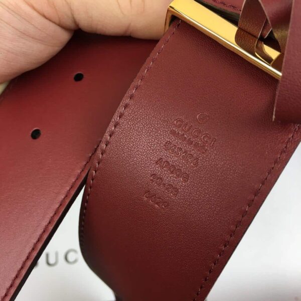 1:1 Replica Gucci Belt With Snakeskin Double G Buckle Red For Women, Women Belt