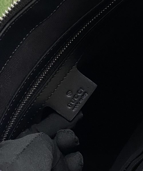 1:1 Replica Gucci Black Messenger Black/Grey GG Supreme Canvas Blue And Red Web For Men 14in/35cm 474139 K5ICN 1095