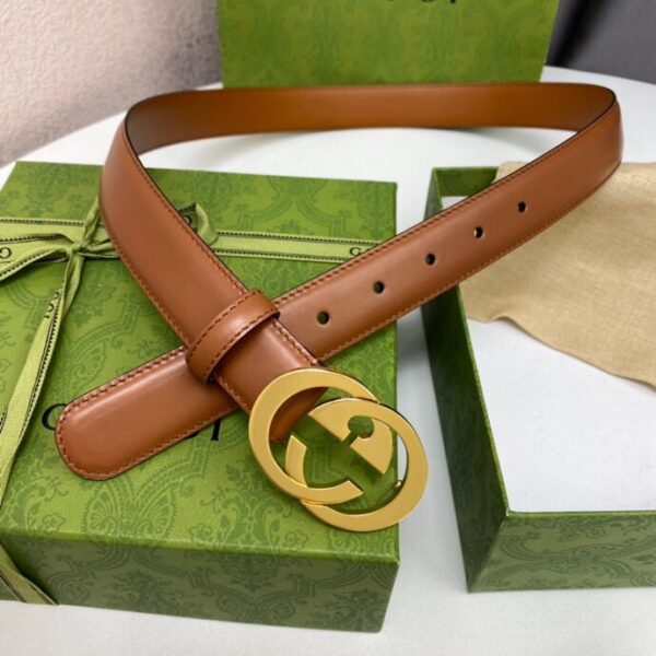 1:1 Replica Gucci Blondie Belt Brown, GG Women Belt ‎690557 US10G 8351