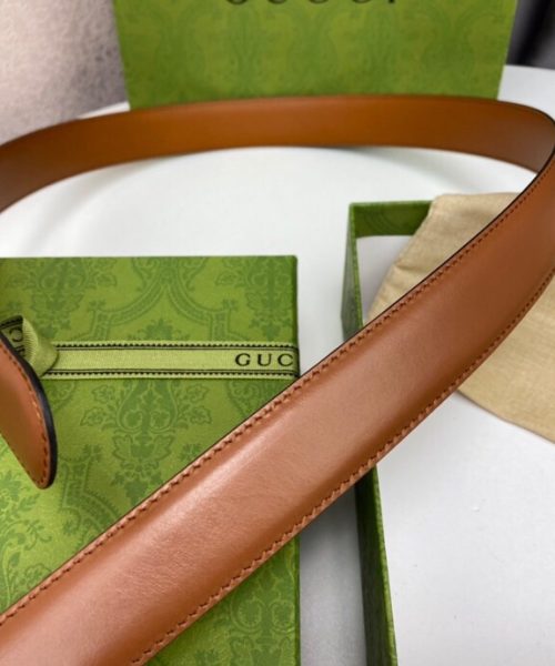 1:1 Replica Gucci Blondie Belt Brown, GG Women Belt ‎690557 US10G 8351