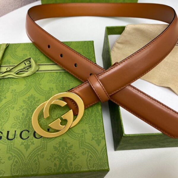 1:1 Replica Gucci Blondie Belt Brown, GG Women Belt ‎690557 US10G 8351