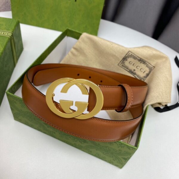 1:1 Replica Gucci Blondie Belt Brown, GG Women Belt ‎690557 US10G 8351