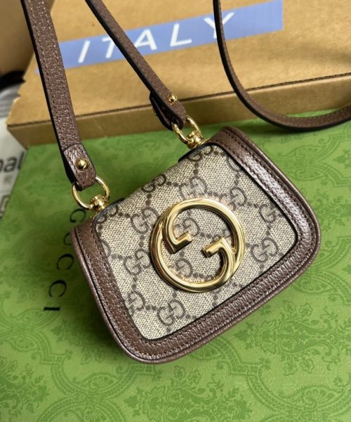 1:1 Replica Gucci Blondie Card Case Wallet Beige For Women, Women's Bags 4.5in/12cm GG‎ ‎698635 K9GSG 8358