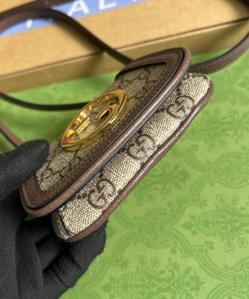 1:1 Replica Gucci Blondie Card Case Wallet Beige For Women, Women's Bags 4.5in/12cm GG‎ ‎698635 K9GSG 8358