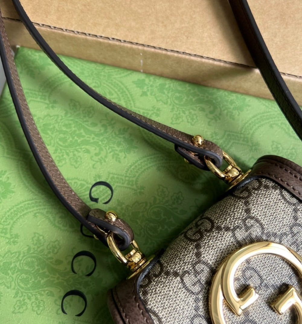 1:1 Replica Gucci Blondie Card Case Wallet Beige For Women, Women's Bags 4.5in/12cm GG‎ ‎698635 K9GSG 8358