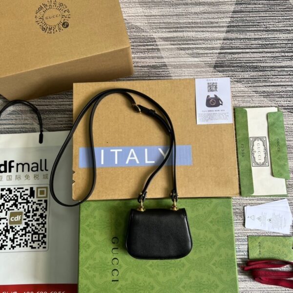 1:1 Replica Gucci Blondie Card Case Wallet Black For Women, Women's Bags 4.5in/12cm GG ‎698635 UXX0G 1000