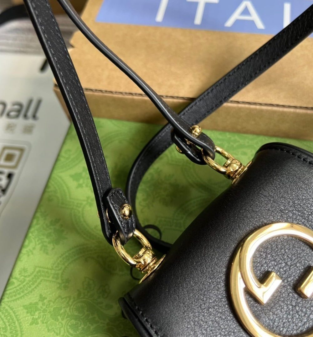 1:1 Replica Gucci Blondie Card Case Wallet Black For Women, Women's Bags 4.5in/12cm GG ‎698635 UXX0G 1000