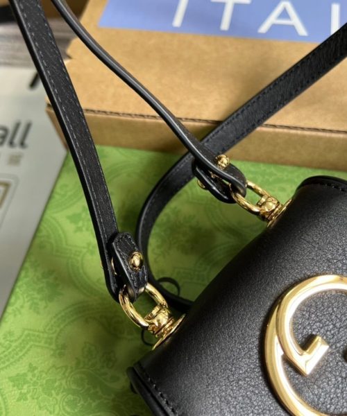 1:1 Replica Gucci Blondie Card Case Wallet Black For Women, Women's Bags 4.5in/12cm GG ‎698635 UXX0G 1000