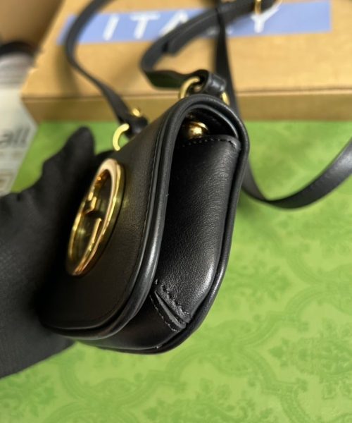 1:1 Replica Gucci Blondie Card Case Wallet Black For Women, Women's Bags 4.5in/12cm GG ‎698635 UXX0G 1000