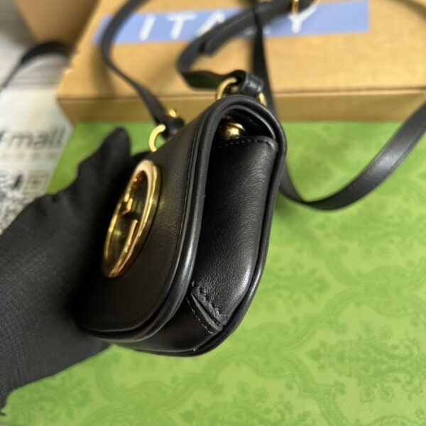 1:1 Replica Gucci Blondie Card Case Wallet Black For Women, Women's Bags 4.5in/12cm GG ‎698635 UXX0G 1000