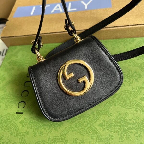 1:1 Replica Gucci Blondie Card Case Wallet Black For Women, Women's Bags 4.5in/12cm GG ‎698635 UXX0G 1000