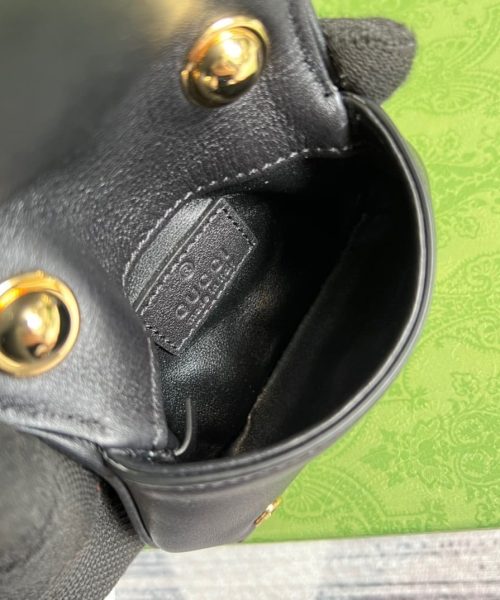 1:1 Replica Gucci Blondie Card Case Wallet Black For Women, Women's Bags 4.5in/12cm GG ‎698635 UXX0G 1000