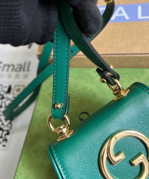 1:1 Replica Gucci Blondie Card Case Wallet Green For Women, Women's Bags 4.5in/12cm GG 698635 UXX0G 3120