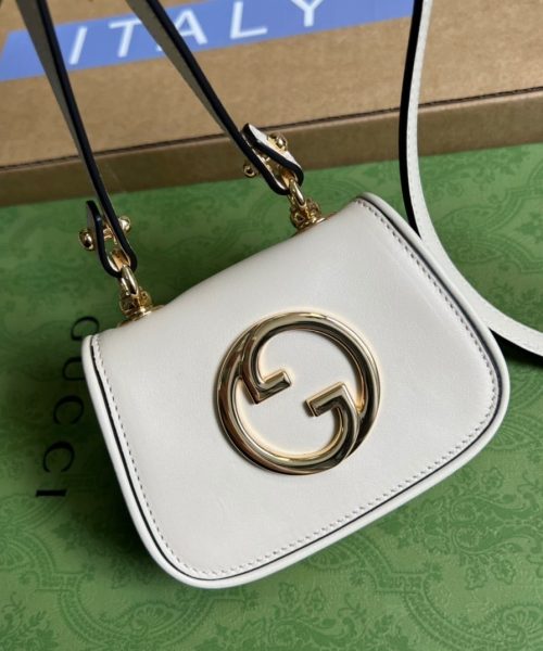 1:1 Replica Gucci Blondie Card Case Wallet White For Women, Women's Bags 4.5in/12cm GG 698635 UXX0G 9022
