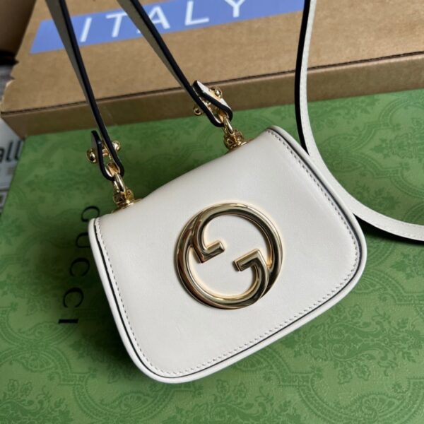 1:1 Replica Gucci Blondie Card Case Wallet White For Women, Women's Bags 4.5in/12cm GG 698635 UXX0G 9022