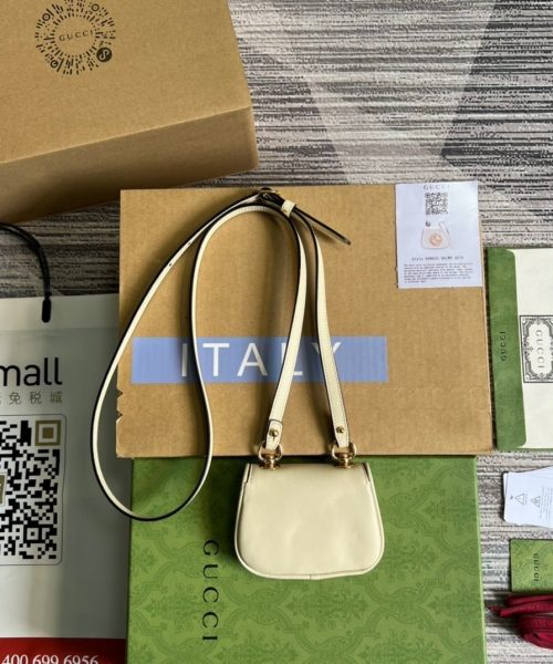 1:1 Replica Gucci Blondie Card Case Wallet White For Women, Women's Bags 4.5in/12cm GG 698635 UXX0G 9022