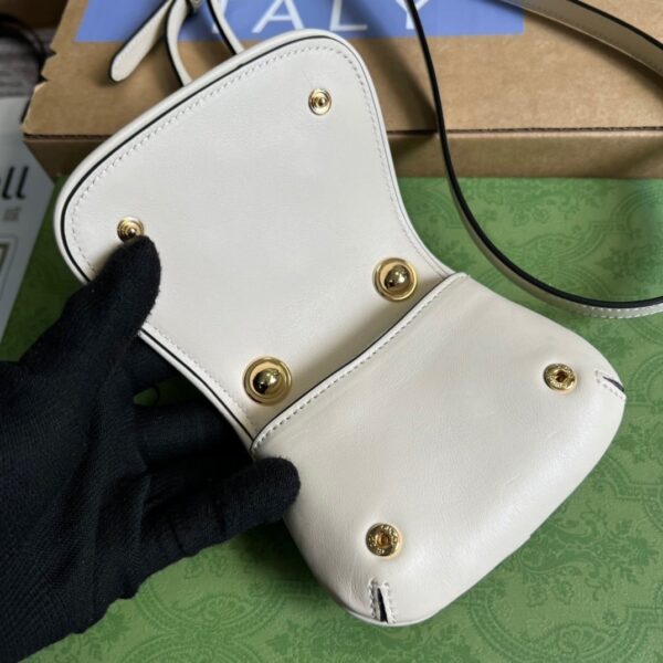 1:1 Replica Gucci Blondie Card Case Wallet White For Women, Women's Bags 4.5in/12cm GG 698635 UXX0G 9022