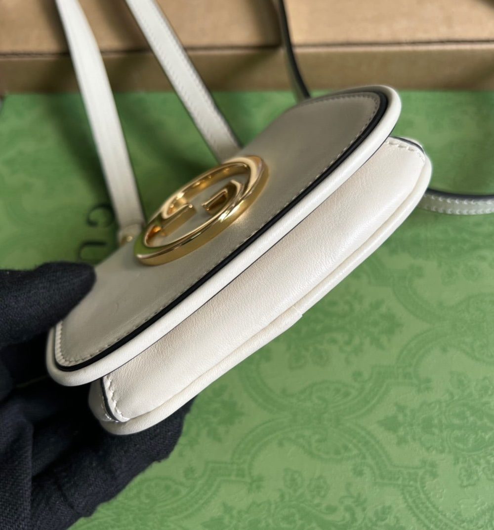 1:1 Replica Gucci Blondie Card Case Wallet White For Women, Women's Bags 4.5in/12cm GG 698635 UXX0G 9022