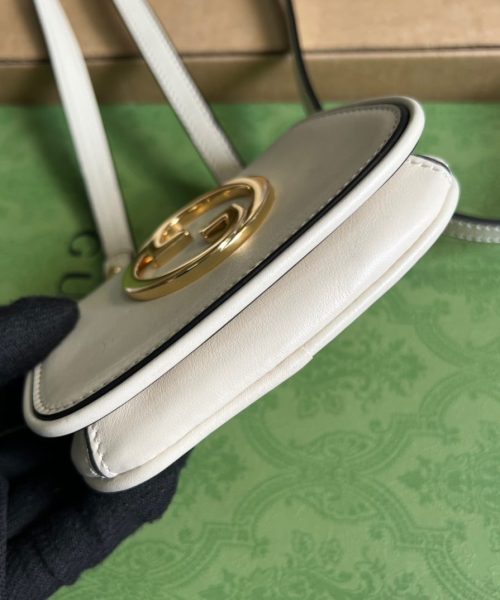 1:1 Replica Gucci Blondie Card Case Wallet White For Women, Women's Bags 4.5in/12cm GG 698635 UXX0G 9022