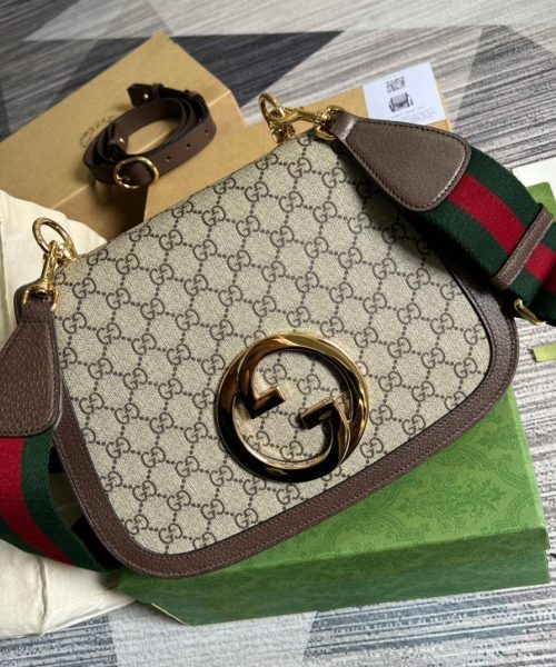 1:1 Replica Gucci Blondie Medium Shoulder Bag Beige For Women, Women's Bags 11.4in/29cm GG ‎699210 96IWG 8745