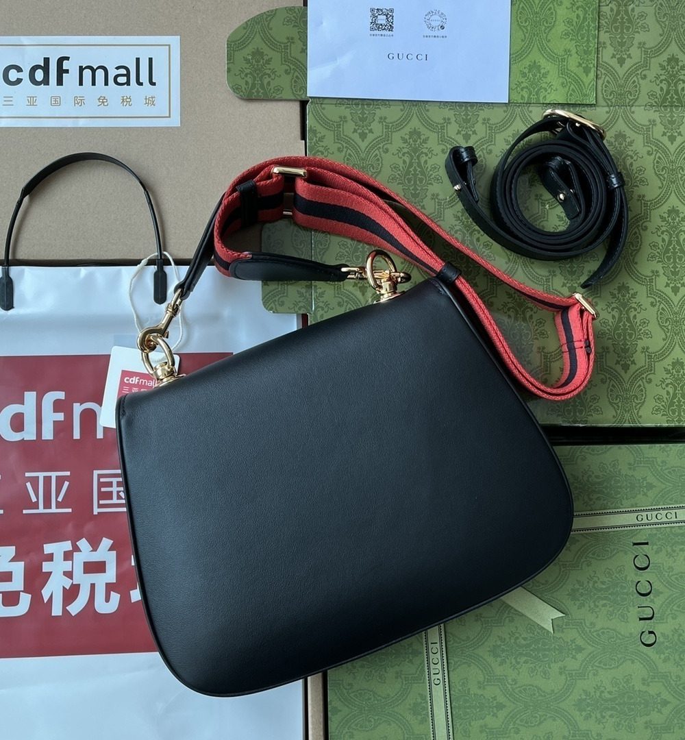 1:1 Replica Gucci Blondie Mini Bag Black For Women, Women's Bags 11.4in/29cm GG