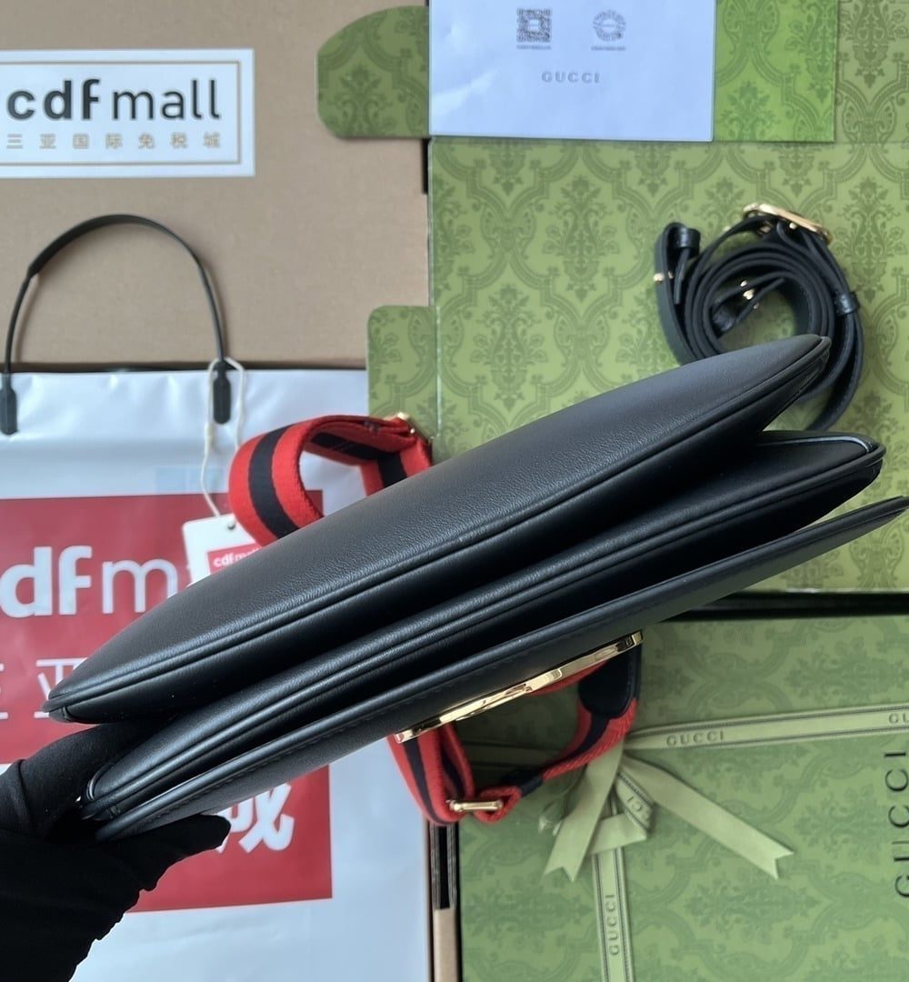 1:1 Replica Gucci Blondie Mini Bag Black For Women, Women's Bags 11.4in/29cm GG