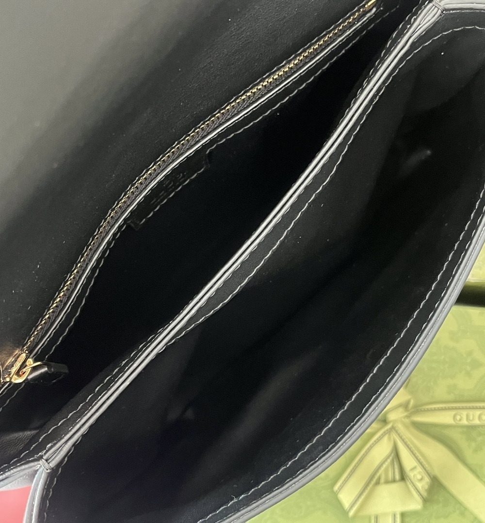 1:1 Replica Gucci Blondie Mini Bag Black For Women, Women's Bags 11.4in/29cm GG