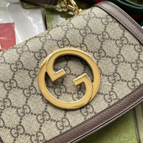1:1 Replica Gucci Blondie Mini Bag Brown And Beige For Women, Women's Bags 8.7in/22cm GG