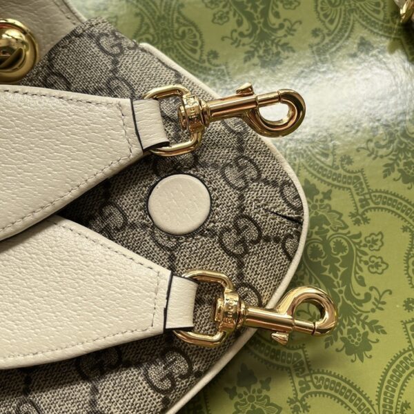 1:1 Replica Gucci Blondie Mini Bag Brown And White For Women, Women's Bags 8.7in/22cm GG