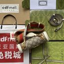 1:1 Replica Gucci Blondie Mini Bag Brown And White For Women, Women's Bags 8.7in/22cm GG