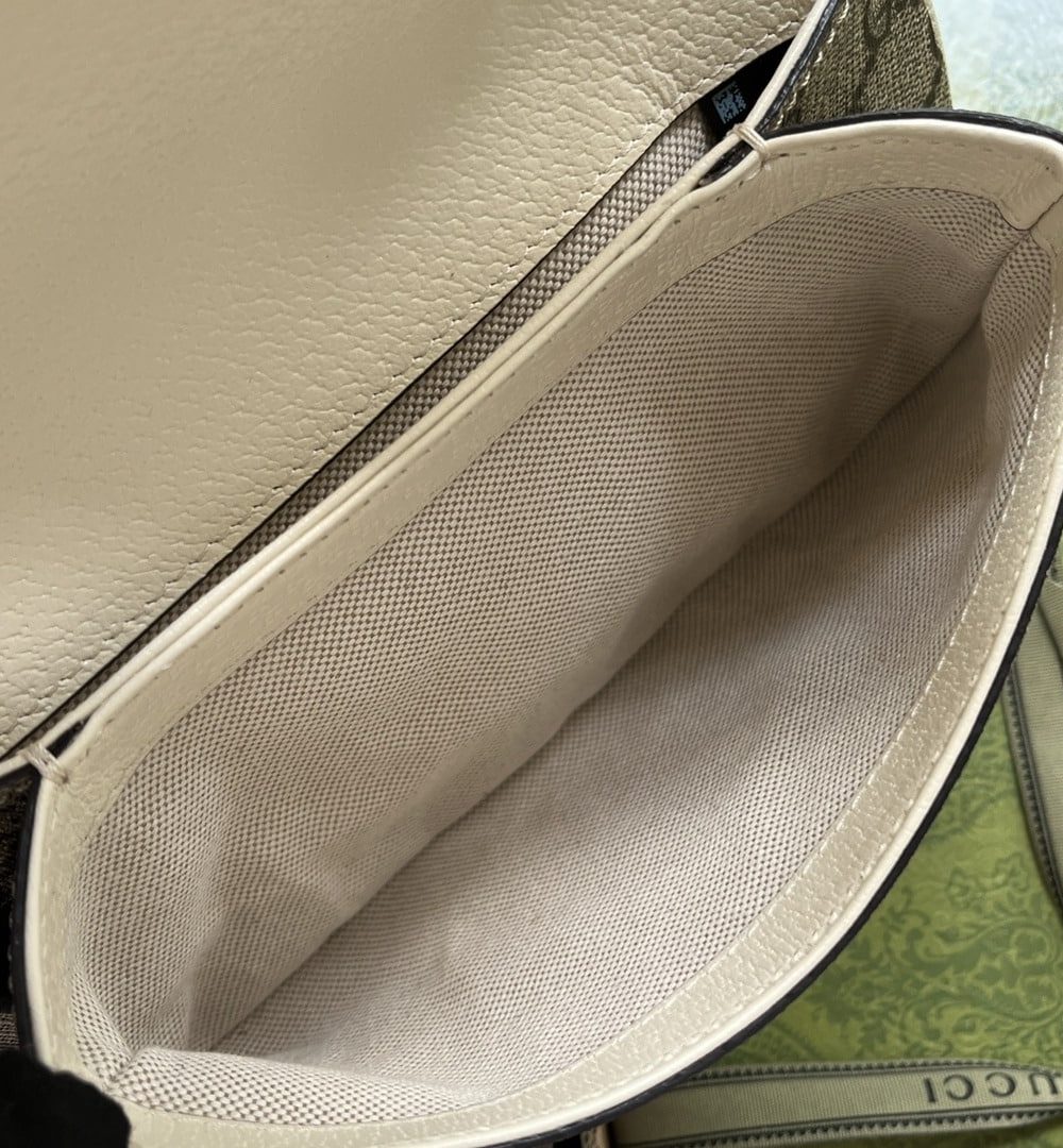 1:1 Replica Gucci Blondie Mini Bag Brown And White For Women, Women's Bags 8.7in/22cm GG