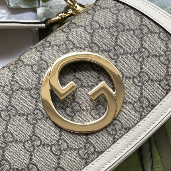 1:1 Replica Gucci Blondie Mini Bag Brown And White For Women, Women's Bags 8.7in/22cm GG