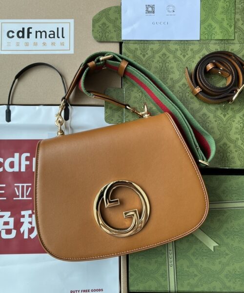 1:1 Replica Gucci Blondie Mini Bag Brown For Women, Women's Bags 11.4in/29cm GG