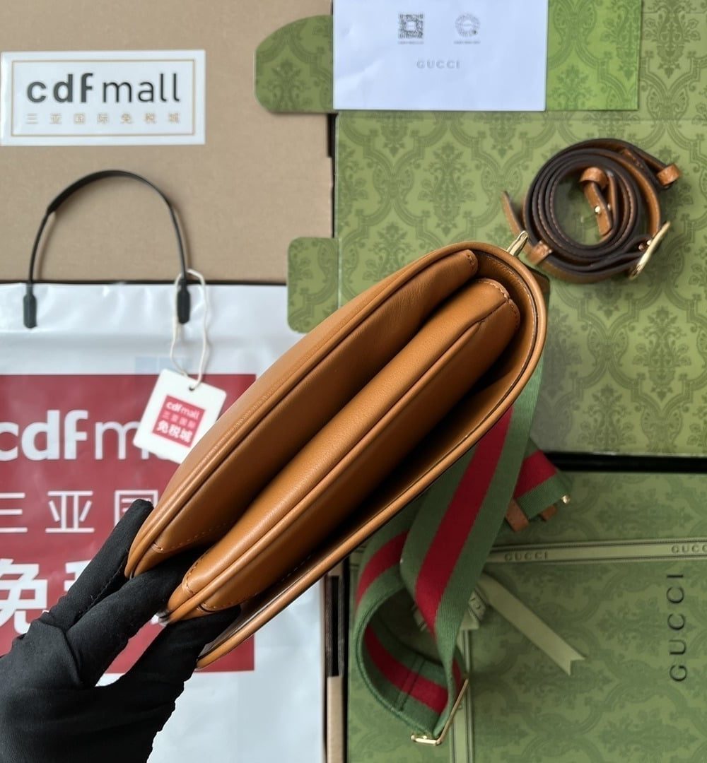 1:1 Replica Gucci Blondie Mini Bag Brown For Women, Women's Bags 11.4in/29cm GG