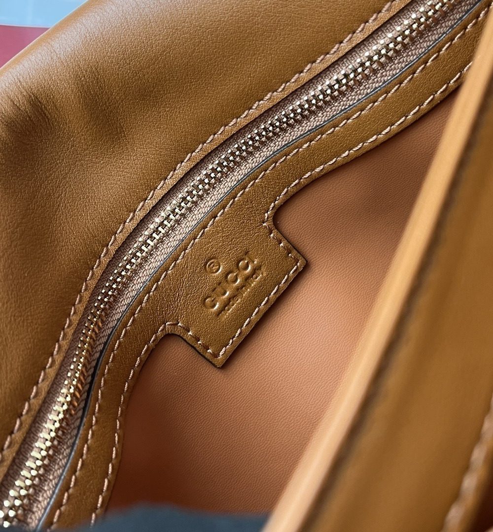 1:1 Replica Gucci Blondie Mini Bag Brown For Women, Women's Bags 11.4in/29cm GG