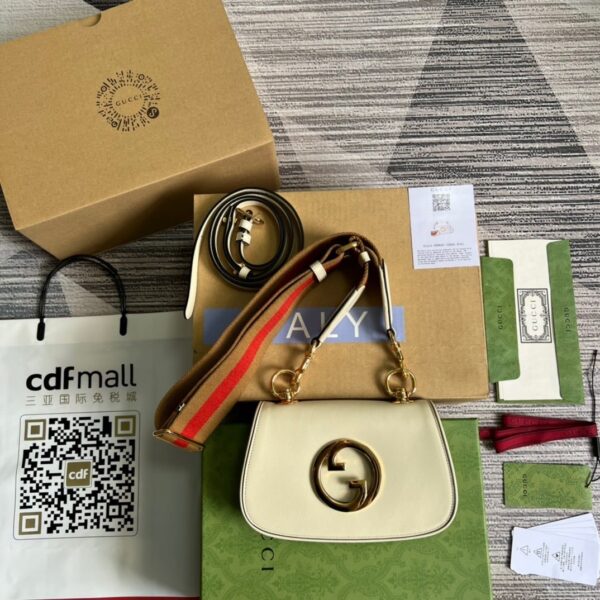 1:1 Replica Gucci Blondie Mini Bag White For Women, Women's Bags 8.7in/22cm GG‎ ‎698643 UXXAG 9161