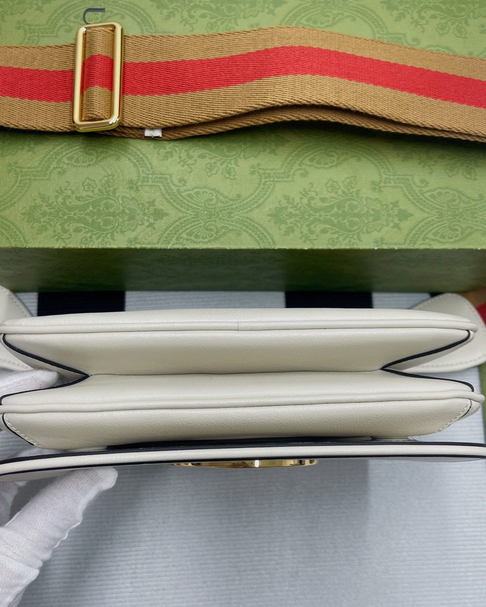 1:1 Replica Gucci Blondie Mini Bag White For Women, Women's Bags 8.7in/22cm GG‎ ‎698643 UXXAG 9161