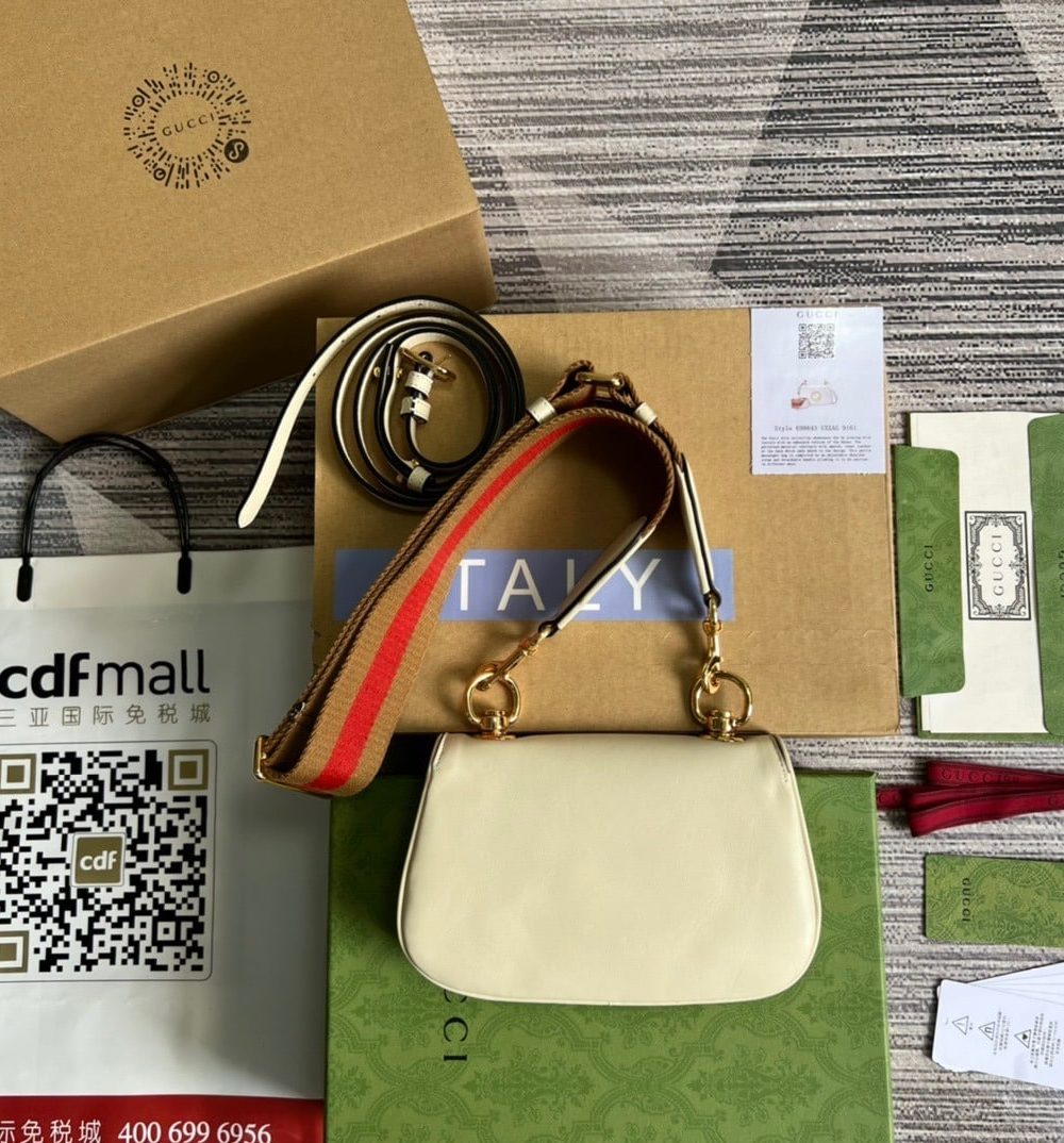 1:1 Replica Gucci Blondie Mini Bag White For Women, Women's Bags 8.7in/22cm GG‎ ‎698643 UXXAG 9161